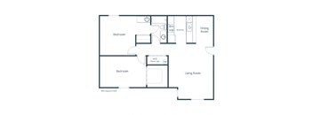 Cedar Point Apartments in Fargo, ND | Two Bedroom Floor Plan 21A