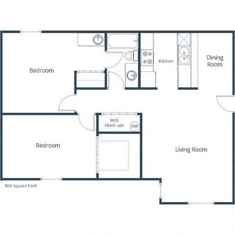 Cedar Pointe | Two Bedroom | Plan 21A