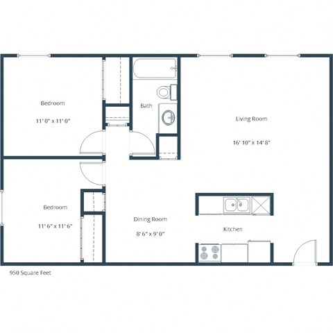 Essex | Two Bedroom | Plan 21A
