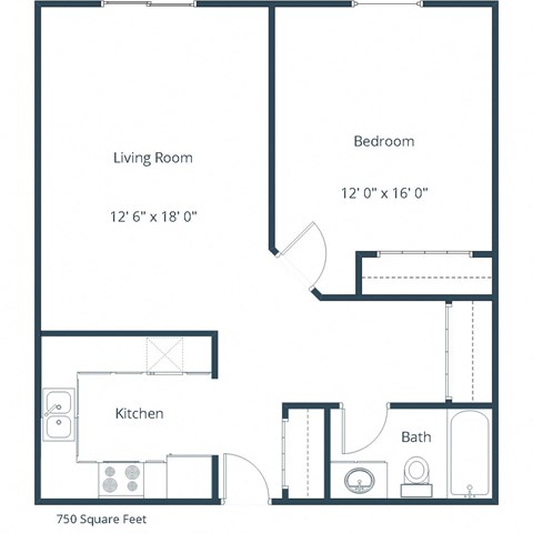 Galleria 3 Apartments in Fargo, ND | One Bedroom Floor Plan 11A