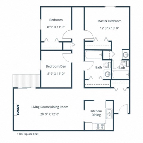 Galleria 3 | Three Bedroom | Plan 32A