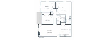 Galleria 3 | Three Bedroom | Plan 32B