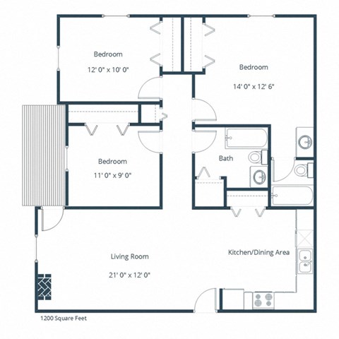 Galleria 3 | Three Bedroom | Plan 32B