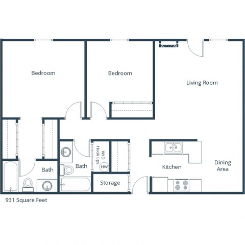 Sugar Plumb | Two Bedroom | Plan 22A