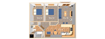 Lake Crest - Two Bedroom - Plan 21D