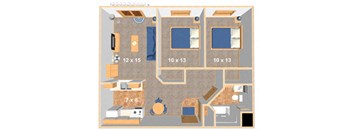 Lake Crest - Two Bedroom - Plan 21E