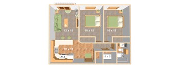 Lake Crest - Two Bedroom - Plan 21F
