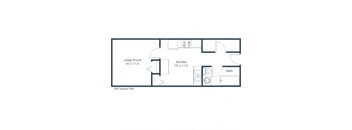 Cityside Apartments | Efficiency Floor Plan A