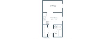 Cityside Apartments | Efficiency Floor Plan B