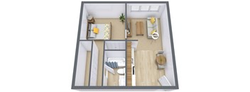 Cityside Apartments | Efficiency Plan 01D