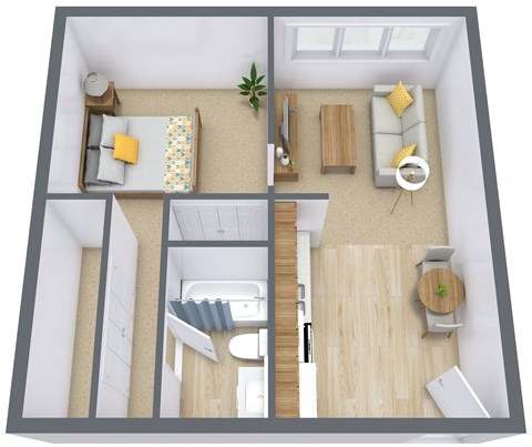 Cityside Apartments | Efficiency Plan 01D