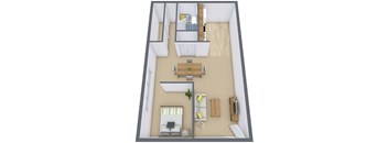Cityside Apartments | Efficiency Plan 01E