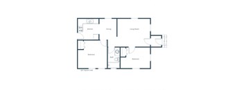 Cityside Apartments | Two Bedroom Floor Plan A