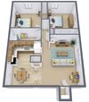 Crown Court Apartments | Two Bedroom Plan 21B Crown Court Apartments | Two Bedroom Plan 21B
