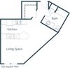 East Bridge Apartments | Efficiency Floor Plan 01A East Bridge Apartments | Efficiency Floor Plan 01A