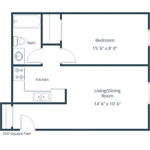 Luxford Court Apartments in Fargo, ND | One Bedroom Floor Plan 11A