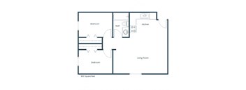 Morningside Apartments | Two Bedroom Floor Plan
