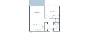 Thunder Creek Apartments | One Bedroom Floor Plan A