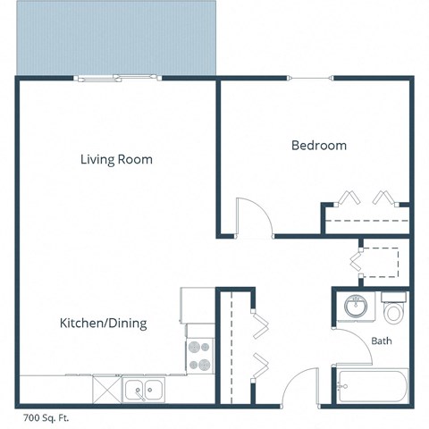 Thunder Creek Apartments | One Bedroom Floor Plan A