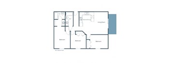 Thunder Creek Apartments | Three Bedroom Floor Plan A