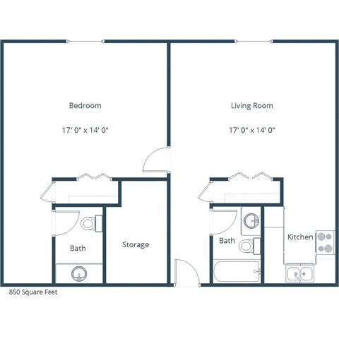 a floor plan of a living room and a kitchen