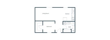 L & R Apartments in Fargo, ND | One Bedroom Floor Plan 11A