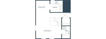 Marlowe South Apartments in Fargo, ND | Studio Floor Plan 01A