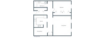 Park Terrace Apartments | One Bedroom Floor Plan 11A