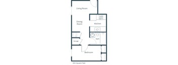 One Bedroom Plan 11A  at Maple Ridge, Omaha, NE, 68164