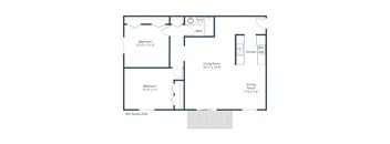 Maplewood Apartments - Two Bedroom Floor Plan 21B