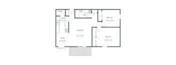 Maplewood Apartments - Two Bedroom Floor Plan 21C