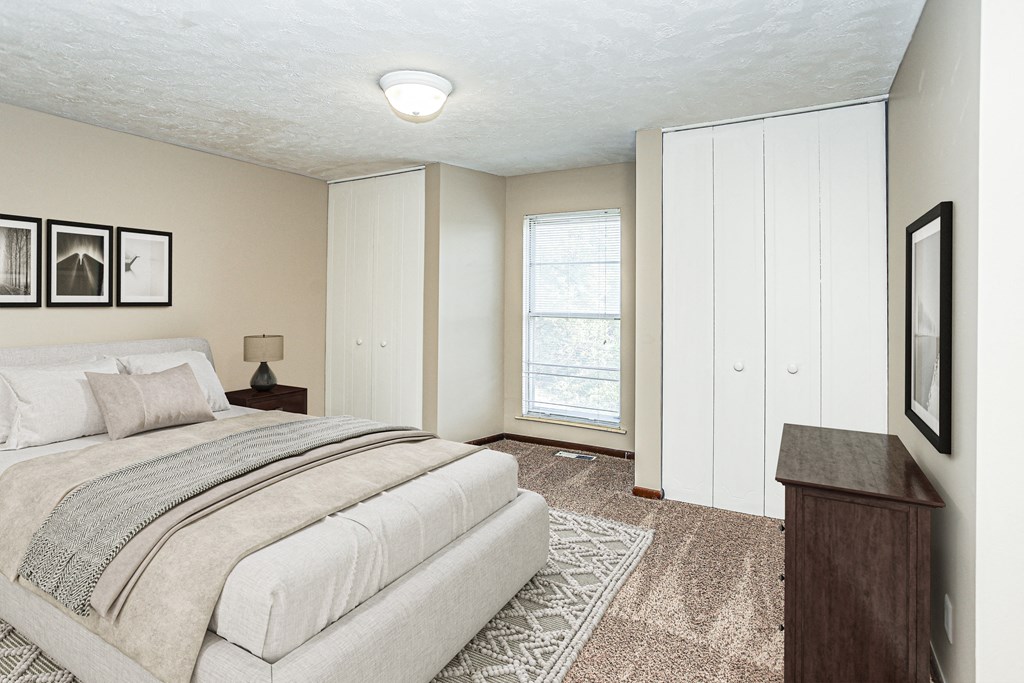 Bedroom With Closet  at Beacon Hill Apartments, Omaha, NE, 68134