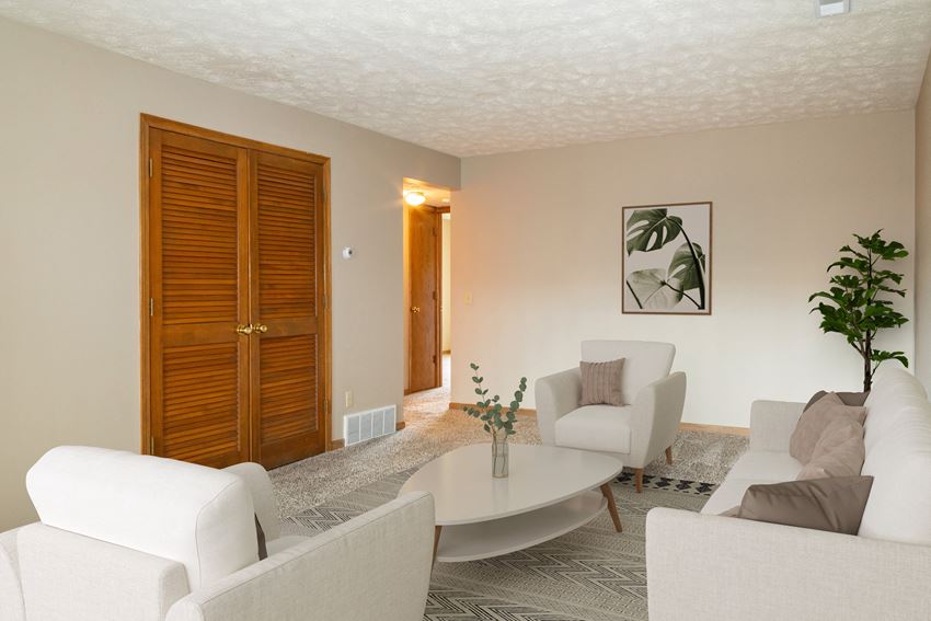 Modern Living Room Modern Living Room at Woodland Pines, Omaha, Nebraska - Photo Gallery
