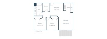 Oxford Apartments | Two Bedroom Floor Plan A