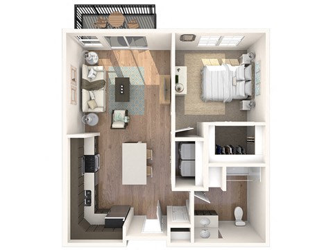 a floor plan of our studio apartments at university gardens