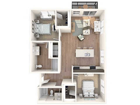 a floor plan of a 1 bedroom apartment at the residences at silver hill in suitland,