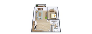 Parkside Apartments in West Fargo, ND | One Bedroom Floor Plan 11A