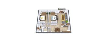 Parkside Apartments in West Fargo, ND | Two Bedroom Floor Plan 21B