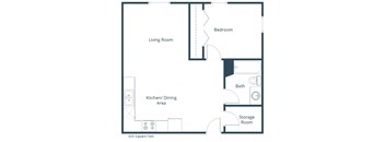 Prairie Park Apartments in West Fargo, ND | One Bedroom Floor Plan 11A