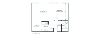 Saddlebrook Apartments in West Fargo, ND | One Bedroom Floor Plan 11A