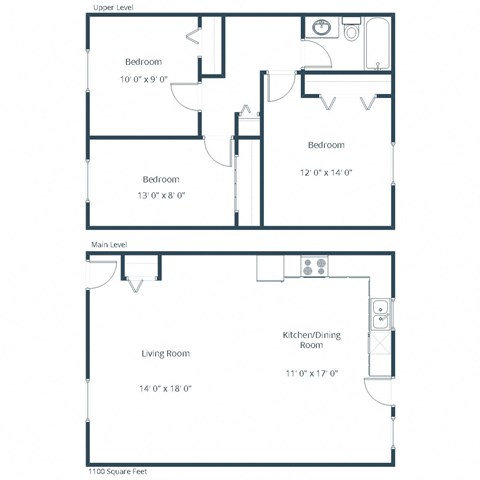 Sheyenne Terrace Townhomes in West Fargo, ND | Three Bedroom Floor Plan 31A