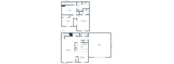 Charleswood Townhomes in West Fargo, ND | Two Bedroom Floor Plan 22C