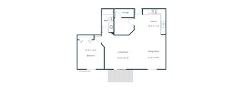 Pinehurst Apartments | One Bedroom Floor Plan A
