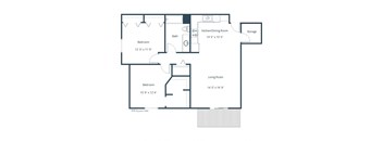 Pinehurst Apartments | Two Bedroom Floor Plan B
