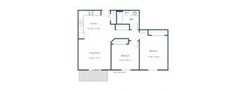 Pinehurst Apartments | Two Bedroom Floor Plan E