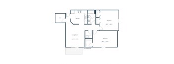 Pinehurst Apartments | Two Bedroom Floor Plan J
