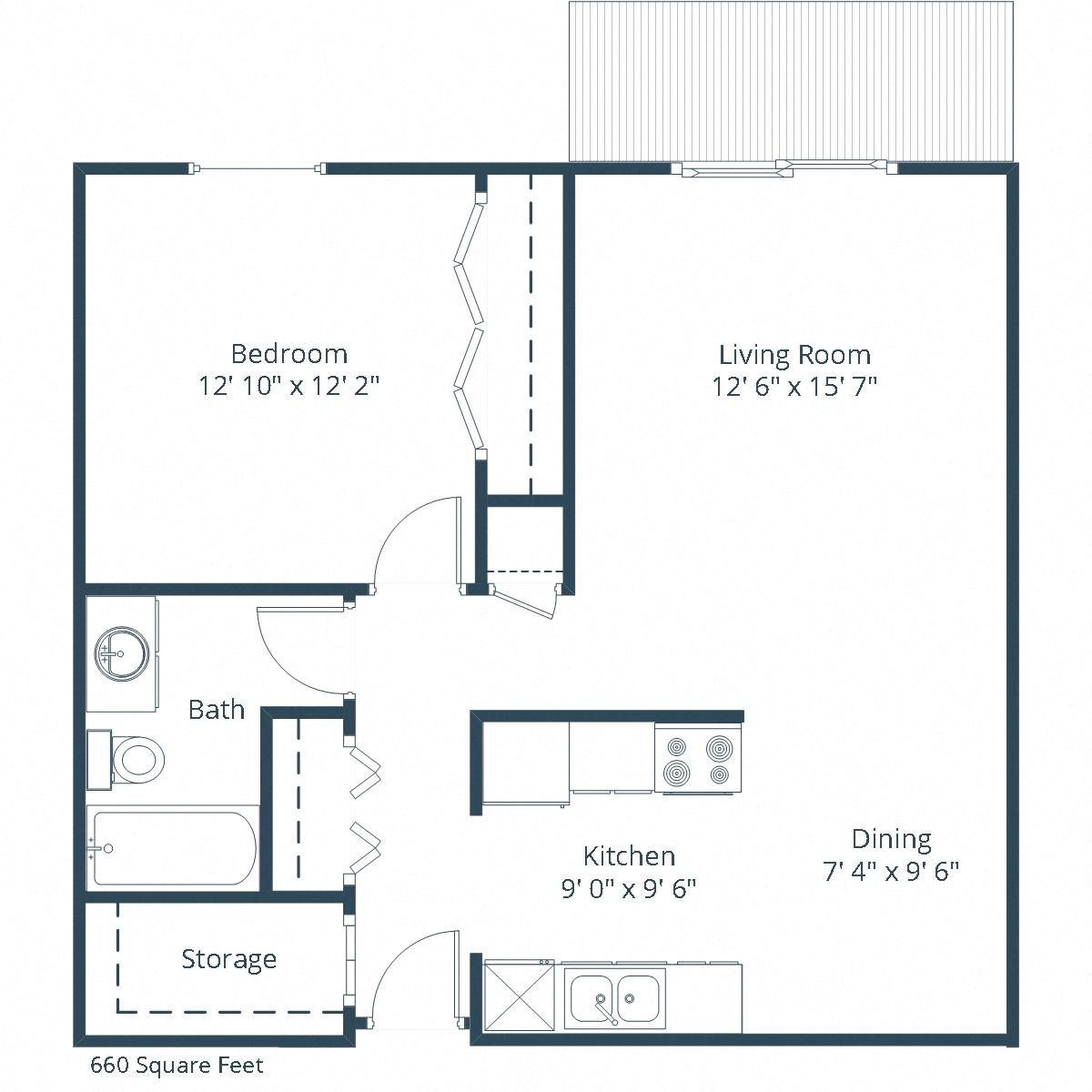 Place One - One Bedroom - Plan 11A Place One - One Bedroom - Plan 11A