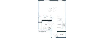 Rosegate Apartments | Efficiency Floor Plan A