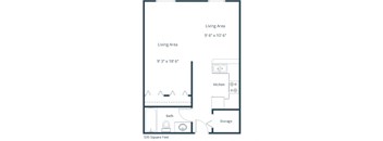 Rosegate Apartments | Efficiency Floor Plan C