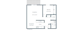 West Court - One Bedroom - Plan 11A